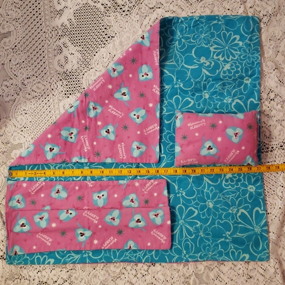 3 Pc Handmade OWL reversible dog/cat blanket set - Picture 3 of 6